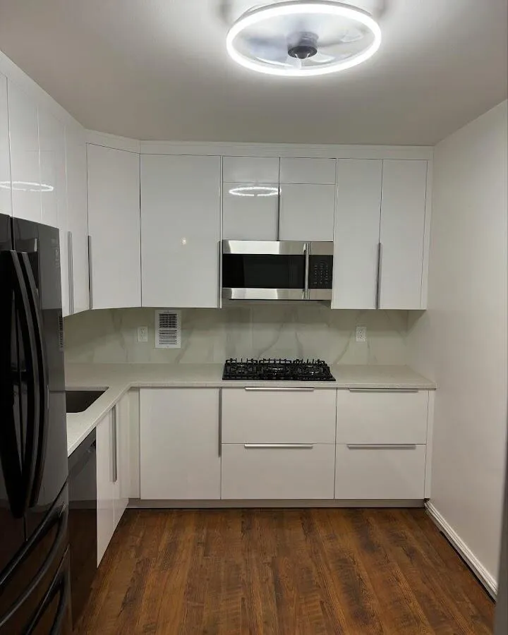 Renovated kitchen with quartz countertops in East Bethel